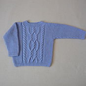 Одежда детская handmade. Livemaster - original item Light lilac jumper with braid pattern. Handmade.