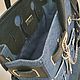 Джинсовая сумка a'la Jane 30 в стиле Birkin. My Handmade. Классическая сумка. Magic denim in art. Ярмарка Мастеров.  Фото №5