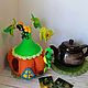 Warmer for teapot: Pumpkin house1. Teapot cover. basket of joy. Online shopping on My Livemaster.  Фото №2