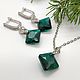 Комплект КВАДРАТ УДАЧИ из кристаллов Swarovski. Комплекты украшений. Татьяна Никонова. Интернет-магазин Ярмарка Мастеров.  Фото №2