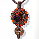 Pendant bead Saver autumn forest`. Handmade jewelry. Tiavin. 
