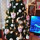 Christmas tree toy in pink tones. Christmas decorations. Natka-chudinka. My Livemaster. Фото №6
