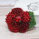 brooches: Bright brooch with tinted coral Flower, Brooches, Budennovsk,  Фото №1
