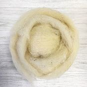 Материалы для творчества handmade. Livemaster - original item Sheep wool in tops. Ivory. 27 microns. 50 gr.. Handmade.
