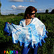 Order Large felted tippet shawl poncho 'Sky in the clouds'. studiya. Livemaster. . Wraps Фото №3