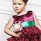 Burgundy длинное нарядное платье для девочки. Платье. Capelli Bambini. Ярмарка Мастеров.  Фото №4