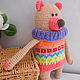 Медведь Беня в свитере. Амигуруми куклы и игрушки. Lyubava-16. Интернет-магазин Ярмарка Мастеров.  Фото №2