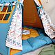 Вигвам на 6 опор ( детская палатка). Вигвам. Маргарита tipi_workshop. Ярмарка Мастеров.  Фото №5