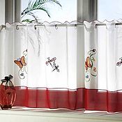 Set of curtains with lace swags