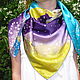 Batik scarf 'Moonlight iris'. Shawls1. Silk mood(batik). Online shopping on My Livemaster.  Фото №2