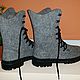 Dried the boots, with soles and laces. High Boots. wood and felting workshop. Online shopping on My Livemaster.  Фото №2