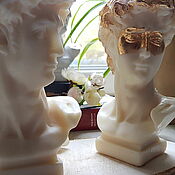 Сувениры и подарки handmade. Livemaster - original item Soy candle Bust of David, large interior candle 16 cm. Handmade.