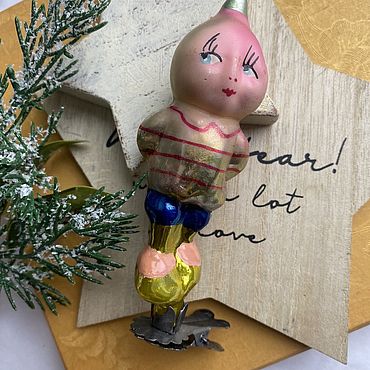 Винтаж ручной работы. Ярмарка Мастеров - ручная работа Чиполлино елочная игрушка СССР. Handmade.