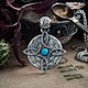 Amulet of Mara the Goddess of love. Skyrim.  TES. turquoise bronze silver, Pendant, Moscow,  Фото №1