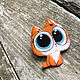 Brooch ' Cute red cat with big eyes, kitten'. Brooches. greenfox-23. My Livemaster. Фото №6
