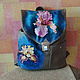 Backpack leather women with hand painted for Larissa. Classic Bag. Innela- авторские кожаные сумки на заказ.. My Livemaster. Фото №5