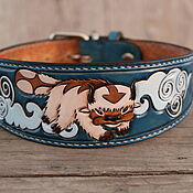 Зоотовары handmade. Livemaster - original item Leather dog collar 