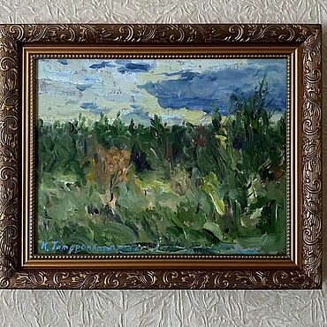 Картины и панно ручной работы. Ярмарка Мастеров - ручная работа Картина маслом. Пейзаж. Этюд.. Handmade.