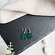 Small earrings, lace emerald green earrings. Earrings. moonlace. Online shopping on My Livemaster.  Фото №2