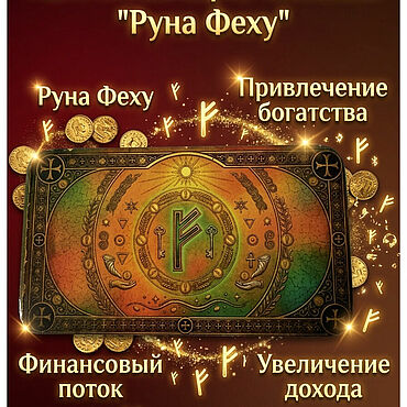 Фен-шуй и эзотерика ручной работы. Ярмарка Мастеров - ручная работа Магическая карта Рунв Феху. Handmade.