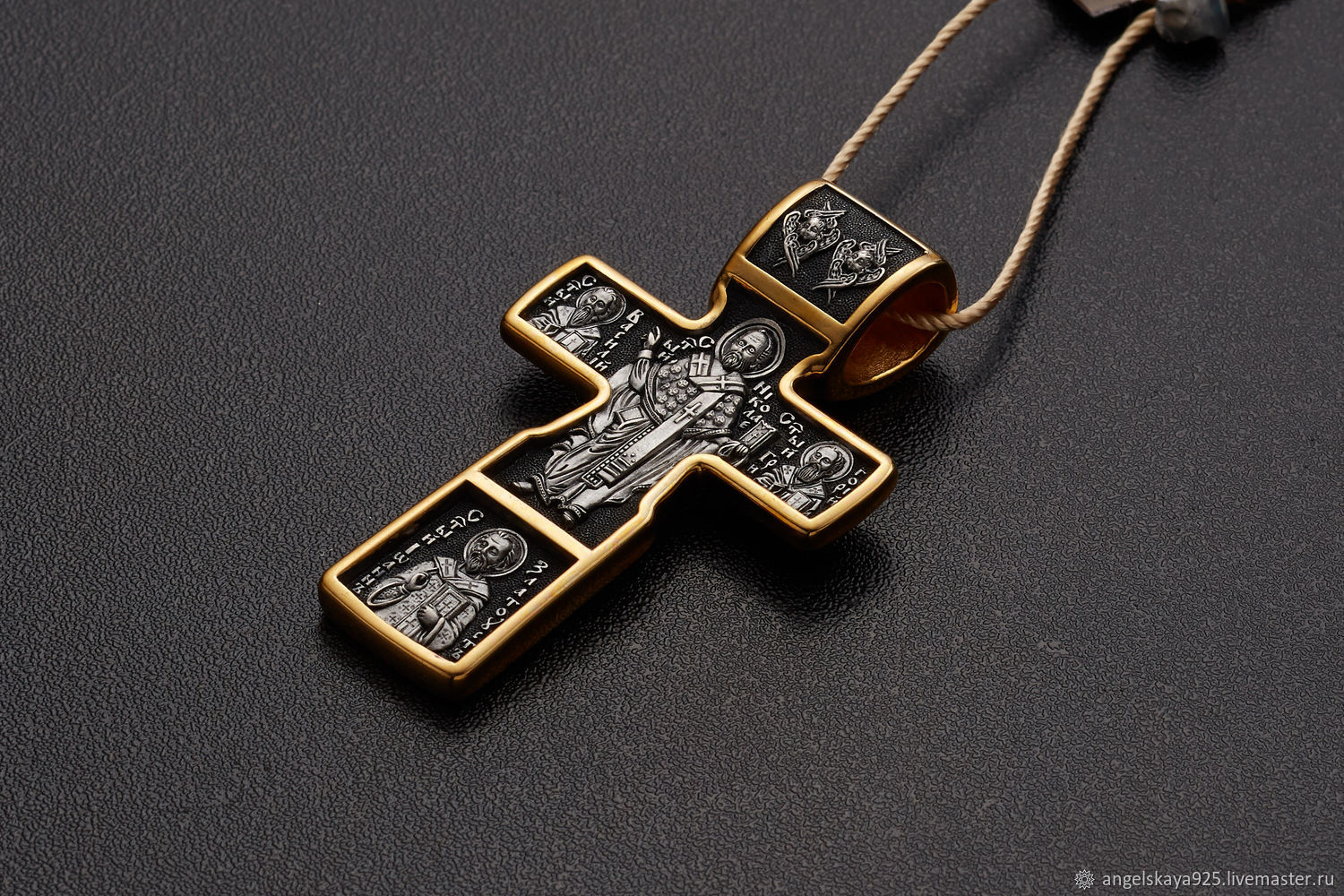 Мужские кресты из серебра с позолотой