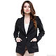 Jacket linen black, Suit Jackets, Tomsk,  Фото №1