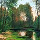 Oil painting Landscape_forest lake_ Vladimir Chernov, Pictures, Stary Oskol,  Фото №1