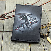 Сумки и аксессуары handmade. Livemaster - original item Leather Wallet for car documents Dragon. Handmade.