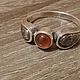Men's ring with garnet hessonite in 925 silver. Ring. marusjy. My Livemaster. Фото №4