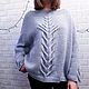  Свитер оверсайз вязаный женский с рисунком колоски. Свитеры. Sweater Star Вязание на заказ.. Интернет-магазин Ярмарка Мастеров.  Фото №2