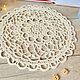 Decorative napkins: Crocheted napkin Openwork curls. Doilies. Kitchen. My Livemaster. Фото №5