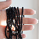 Заказать 4 мм. AB Чёрные бусины рондели, нить,  130 штук. Валерия (flowerbead). Ярмарка Мастеров. . Бусины Фото №3