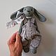 Зайка тедди в комбинезоне. Тедди Зверята. Handsewing.toys (Ирина). Ярмарка Мастеров.  Фото №9