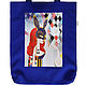 shopper: Blue bag with an author's print, Shopper, Moscow,  Фото №1