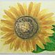 Watercolor painting with a sunflower flower ' Sun ' 297h420 mm, Pictures, Volgograd,  Фото №1