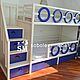 Двухъярусная кровать в морском стиле из бука, Мебель для детской, Уфа,  Фото №1