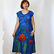 Dress felted Red poppies!. Dresses. silk wool. My Livemaster. Фото №6