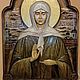 Icon from the tree.St. Blessed Matrona of Moscow,she cry. Pictures. Скопинский мастер. Картины из дерева. Online shopping on My Livemaster.  Фото №2