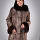 Coat of Broadtail Coffee with Milk with a Trim of Mink. Fur Coats. Muar Furs. Online shopping on My Livemaster.  Фото №2