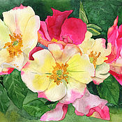 Картины и панно handmade. Livemaster - original item Paintings: garden roses. watercolour. Handmade.