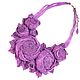 Rose dance Purple Necklace handmade from genuine leather. Necklace. ms. Decorator. My Livemaster. Фото №5