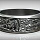 Обручальное кольцо из золота 585 с тигром j-0.007. Кольца. FANTASY JEWELS. Интернет-магазин Ярмарка Мастеров.  Фото №2