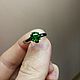 Round chrome diopside ring, 6.5 mm, 1.2 carats, silver, Jewelry Sets, Moscow,  Фото №1