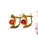 Earrings classic: Earrings with amber. Earrings. Olga Lado. My Livemaster. Фото №4