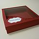 Box with logo and a window made of a design cardboard 20h20h5 cm, Gift wrap, Moscow,  Фото №1
