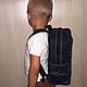 Children's denim backpack with frog applique. Backpacks. schkatulochka. Online shopping on My Livemaster.  Фото №2