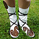 Нарядные кожаные мокасины "White Celtic Spiral". Мокасины. HolyCowChic. Ярмарка Мастеров.  Фото №5