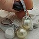 Сережки с морским жемчугом "Версаль". Серьги классические. La♡Pearla Nera. Эксклюзивные украшения с морским жемчугом.. Ярмарка Мастеров.  Фото №4