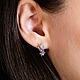 Серьги Сирень 2.0, сапфиры, Белое золото 585. Серьги классические. Organic Jewelry. Серебро и золото. Ярмарка Мастеров.  Фото №5