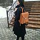 Женский рюкзак из натуральной кожи,ручная работа. Рюкзаки. underside.handmade( Ольга). Ярмарка Мастеров.  Фото №6